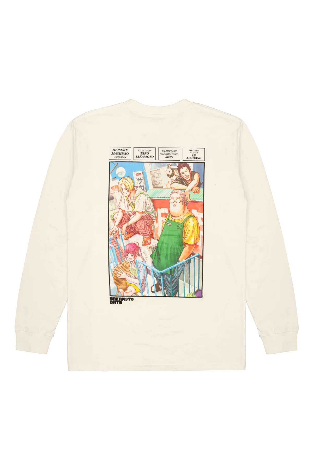 Sakamoto Days Staff Long Sleeve Tee - Ecru 4 Sakamoto Days Staff Long Sleeve Tee - Ecru