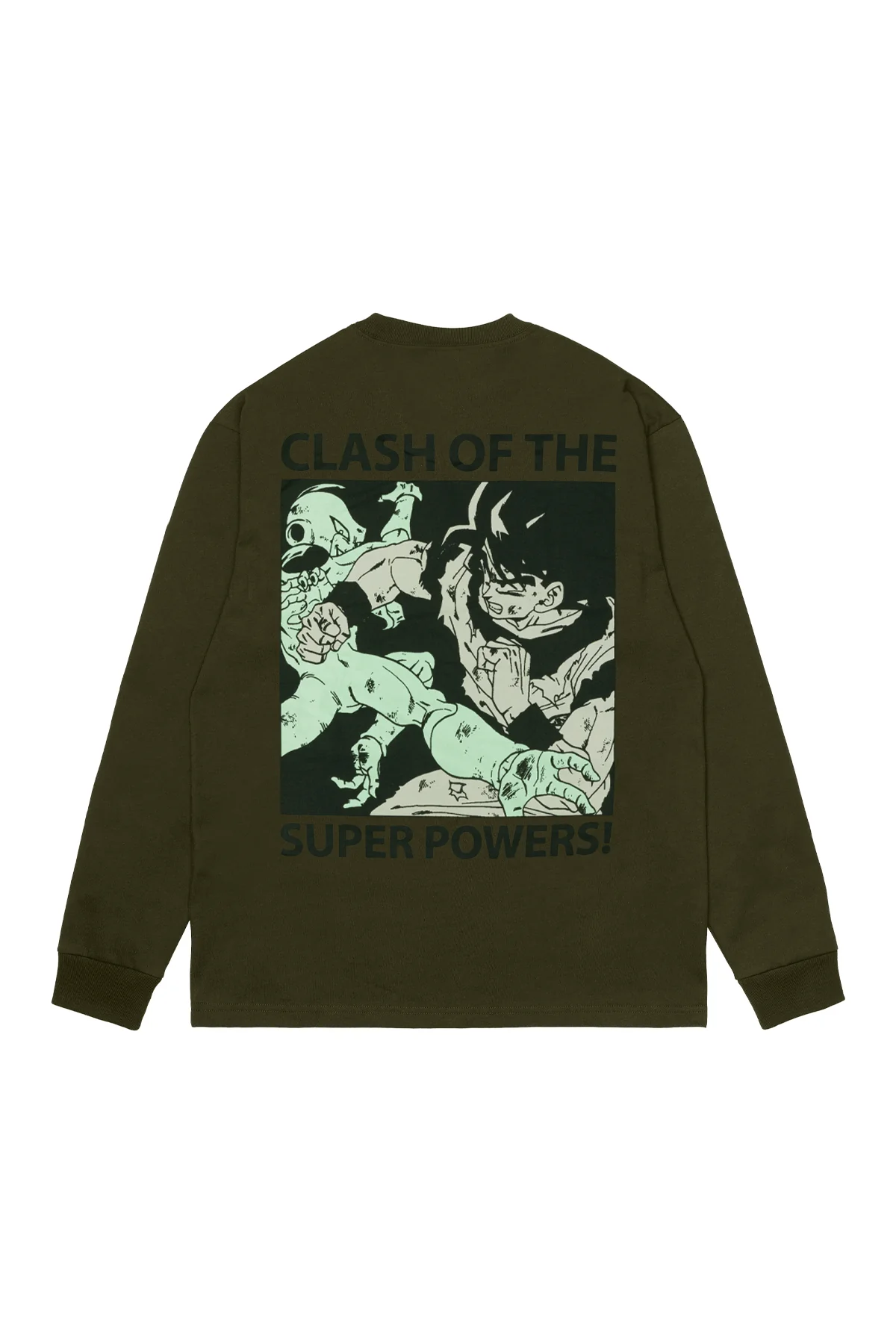 Dragon Ball: Freeza Arc Clash of the Super Powers Long Sleeve Tee - Olive 1 Dragon Ball: Freeza Arc Clash of the Super Powers Long Sleeve Tee - Olive