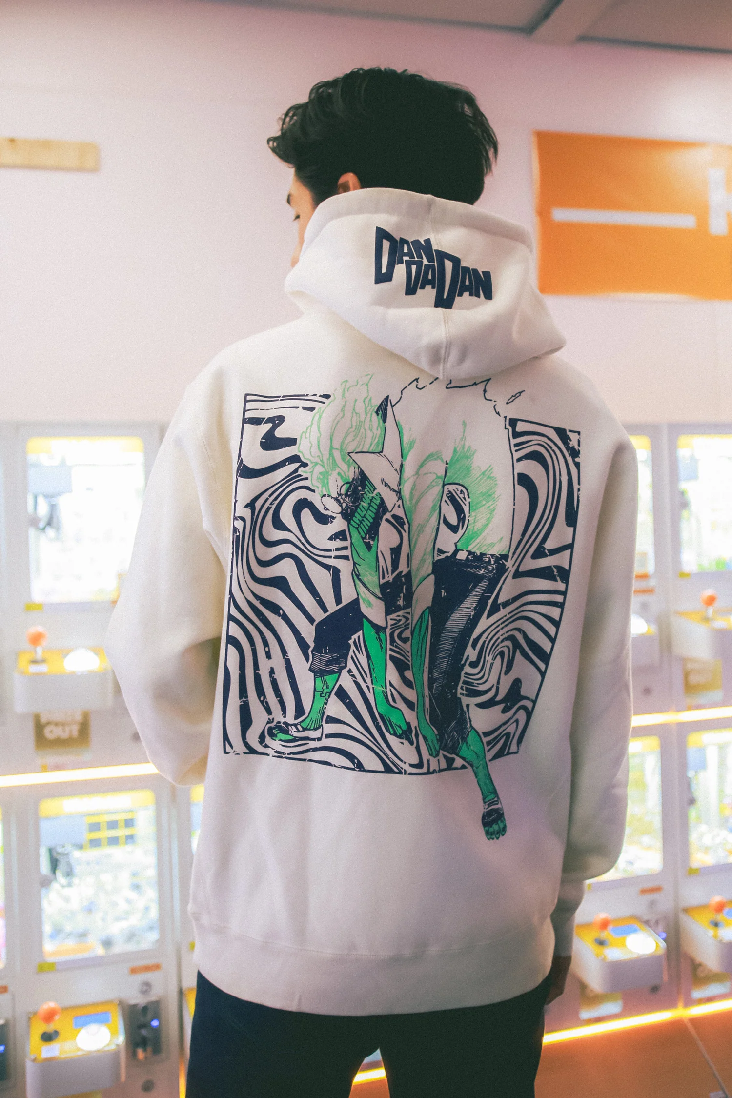 Dandadan Okarun Transformed Hoodie - Bone 1 Dandadan Okarun Transformed Hoodie - Bone