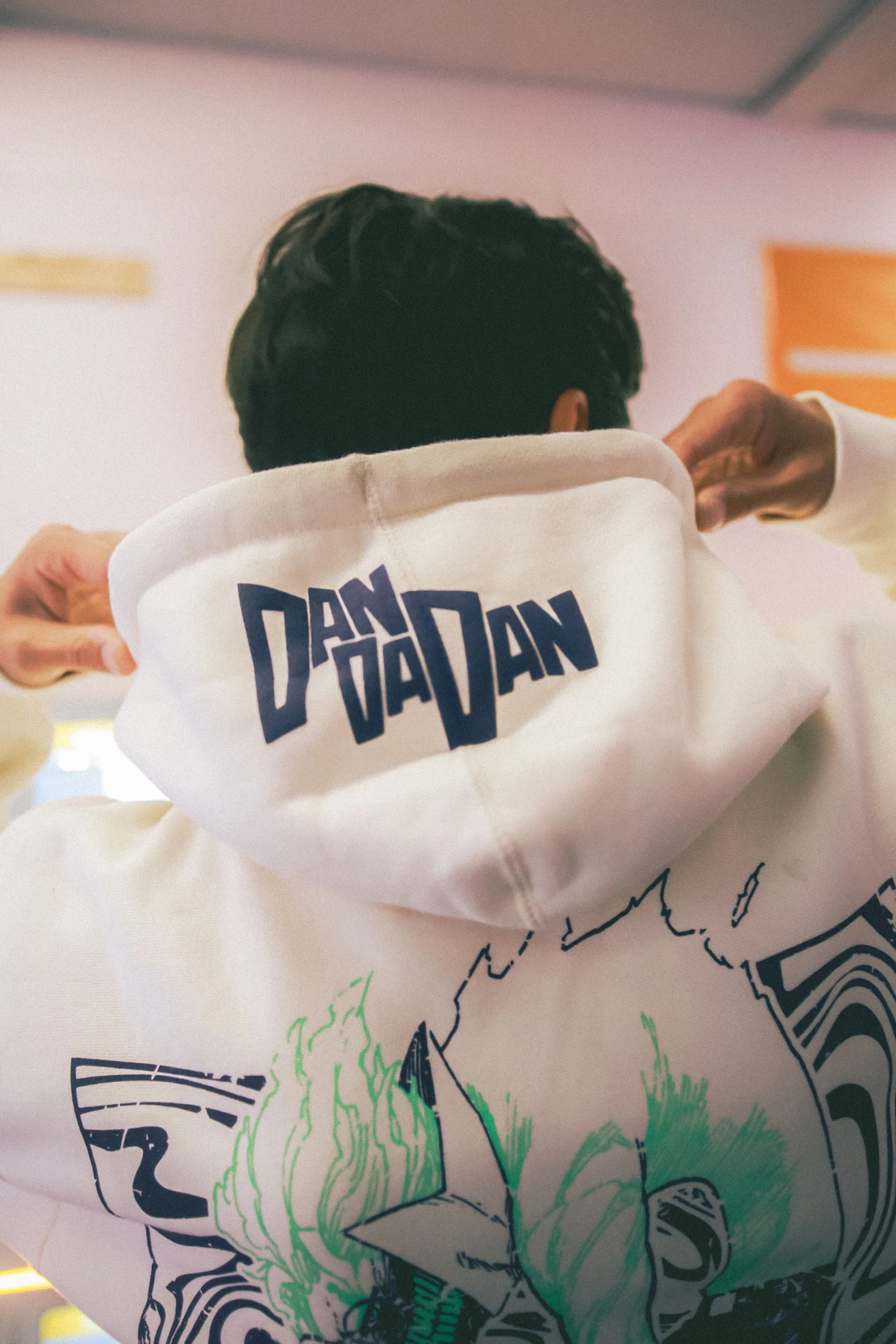 Dandadan Okarun Transformed Hoodie - Bone 3 Dandadan Okarun Transformed Hoodie - Bone