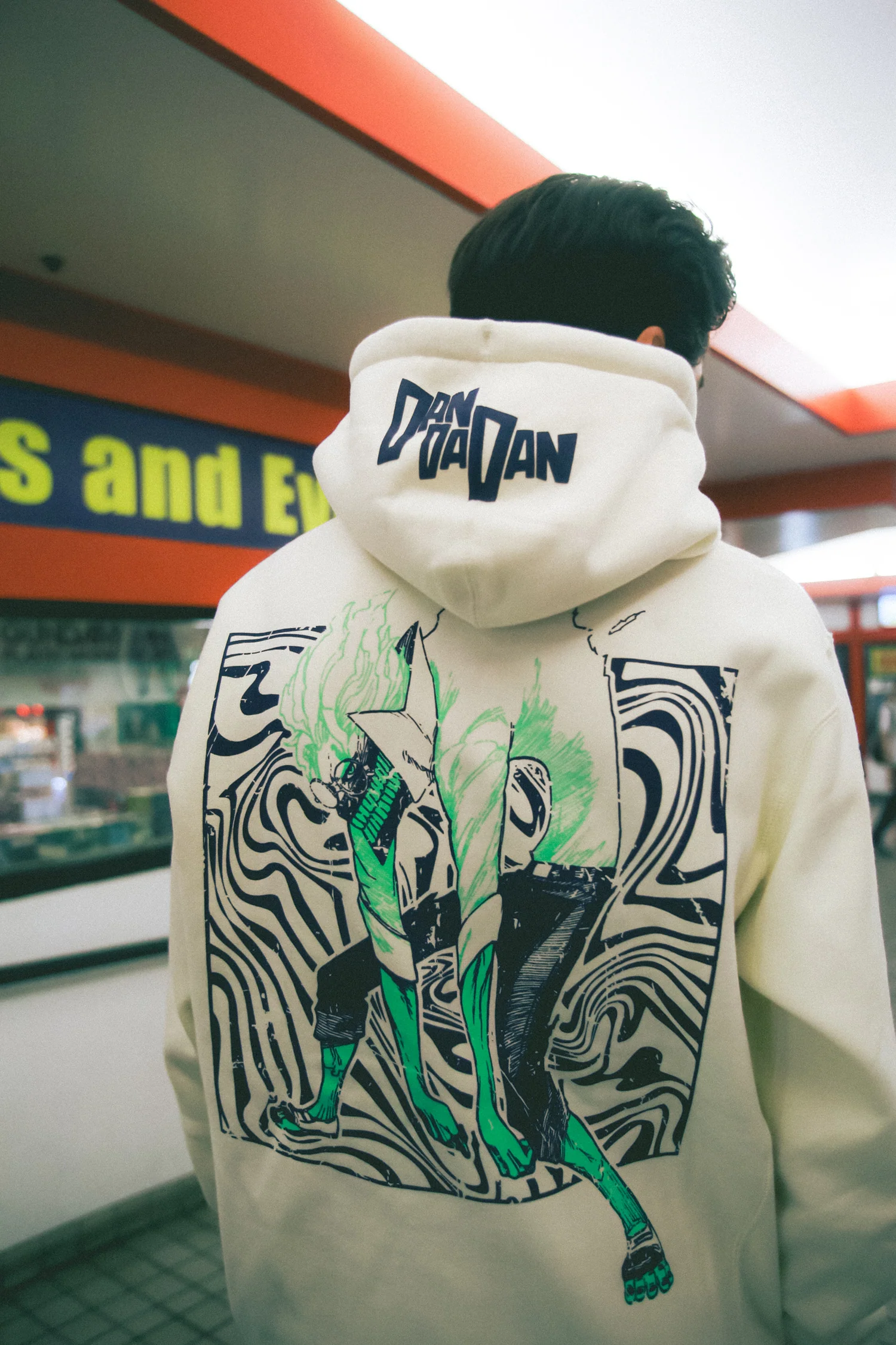 Dandadan Okarun Transformed Hoodie - Bone 4 Dandadan Okarun Transformed Hoodie - Bone