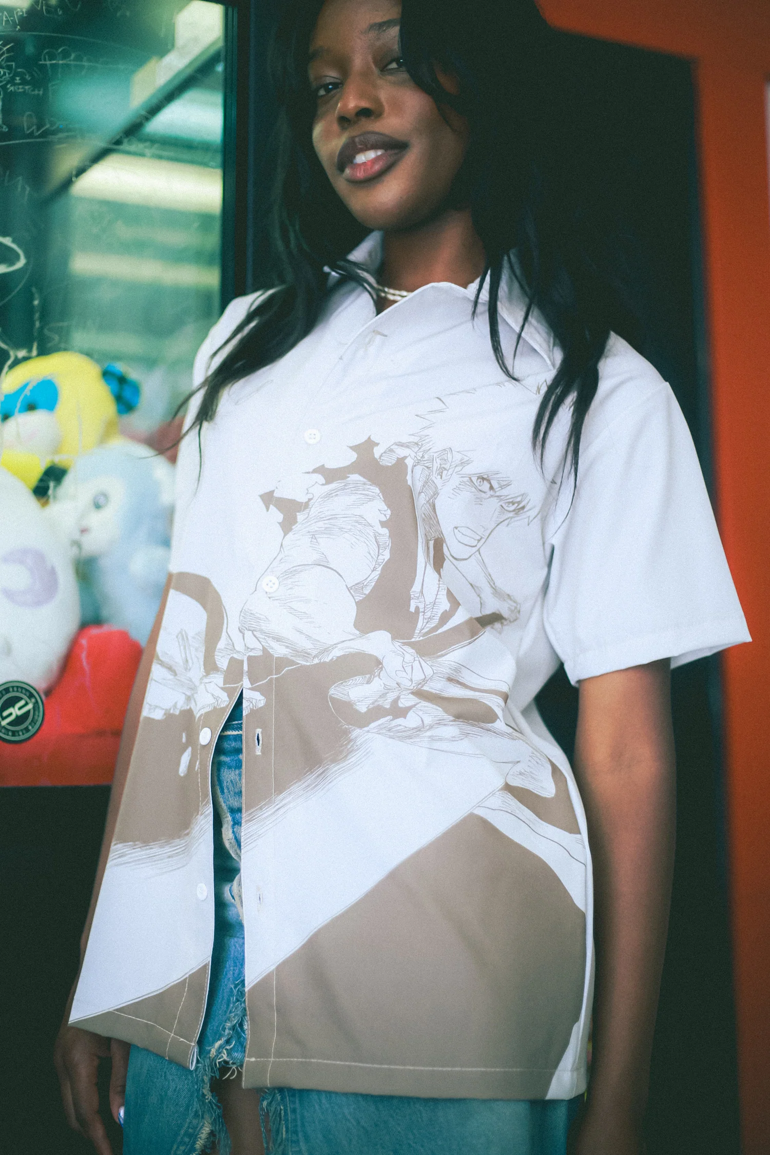 BLEACH's Thousand-Year Blood War Arc Ichigo Button Up Shirt - Sand 1 BLEACH's Thousand-Year Blood War Arc Ichigo Button Up Shirt - Sand