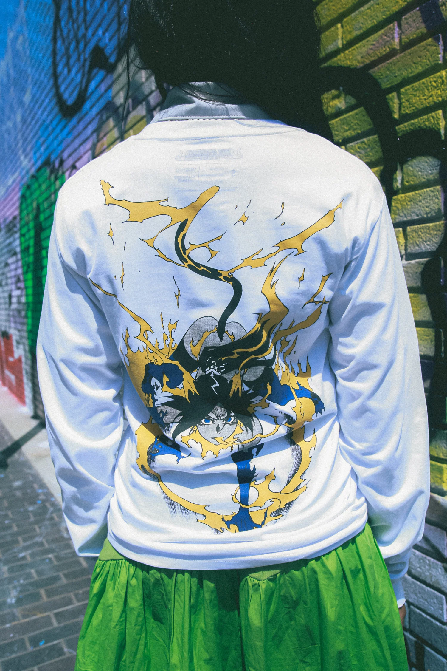 BLEACH's Thousand-Year Blood War Arc Yoruichi Long Sleeve Tee - White