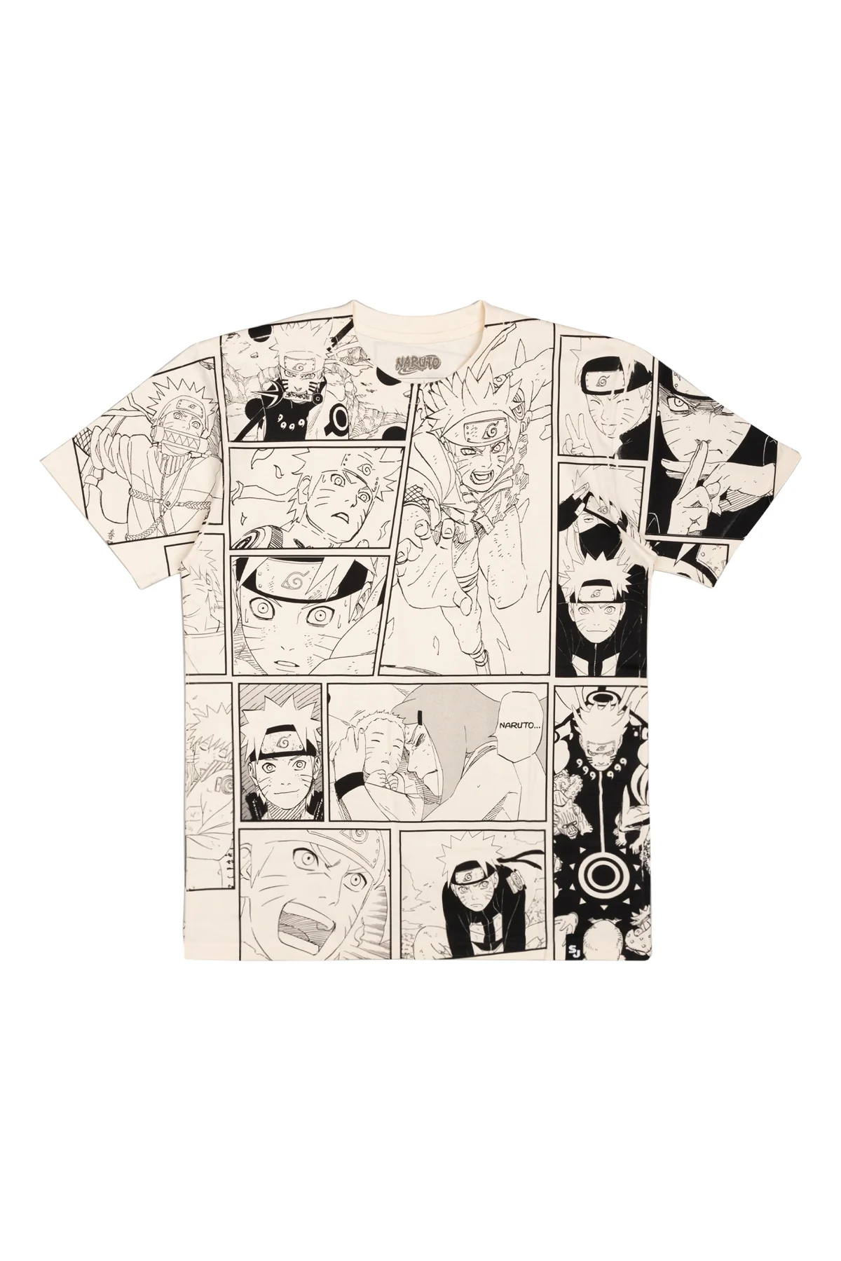 Naruto Manga Panel AOP Tee - Natural 3 Naruto Manga Panel AOP Tee - Natural