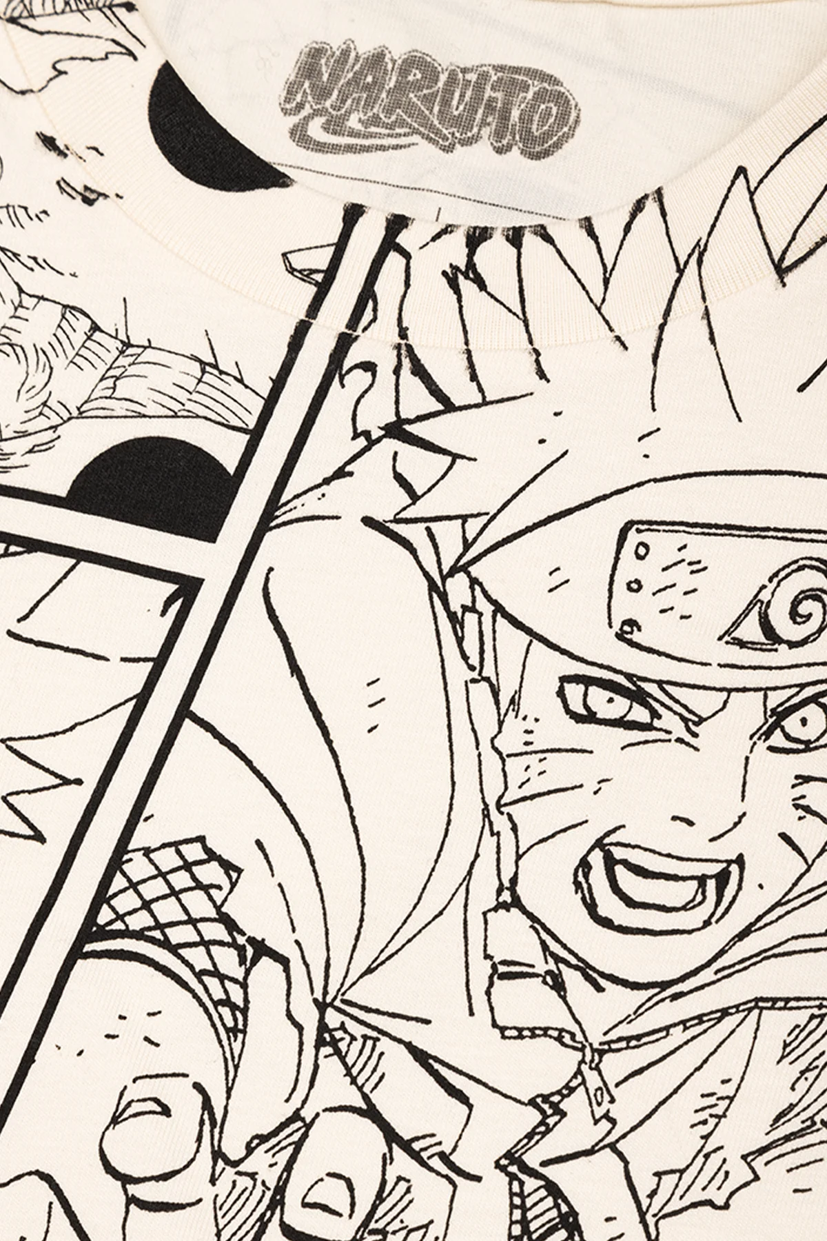 Naruto Manga Panel AOP Tee - Natural 4 Naruto Manga Panel AOP Tee - Natural