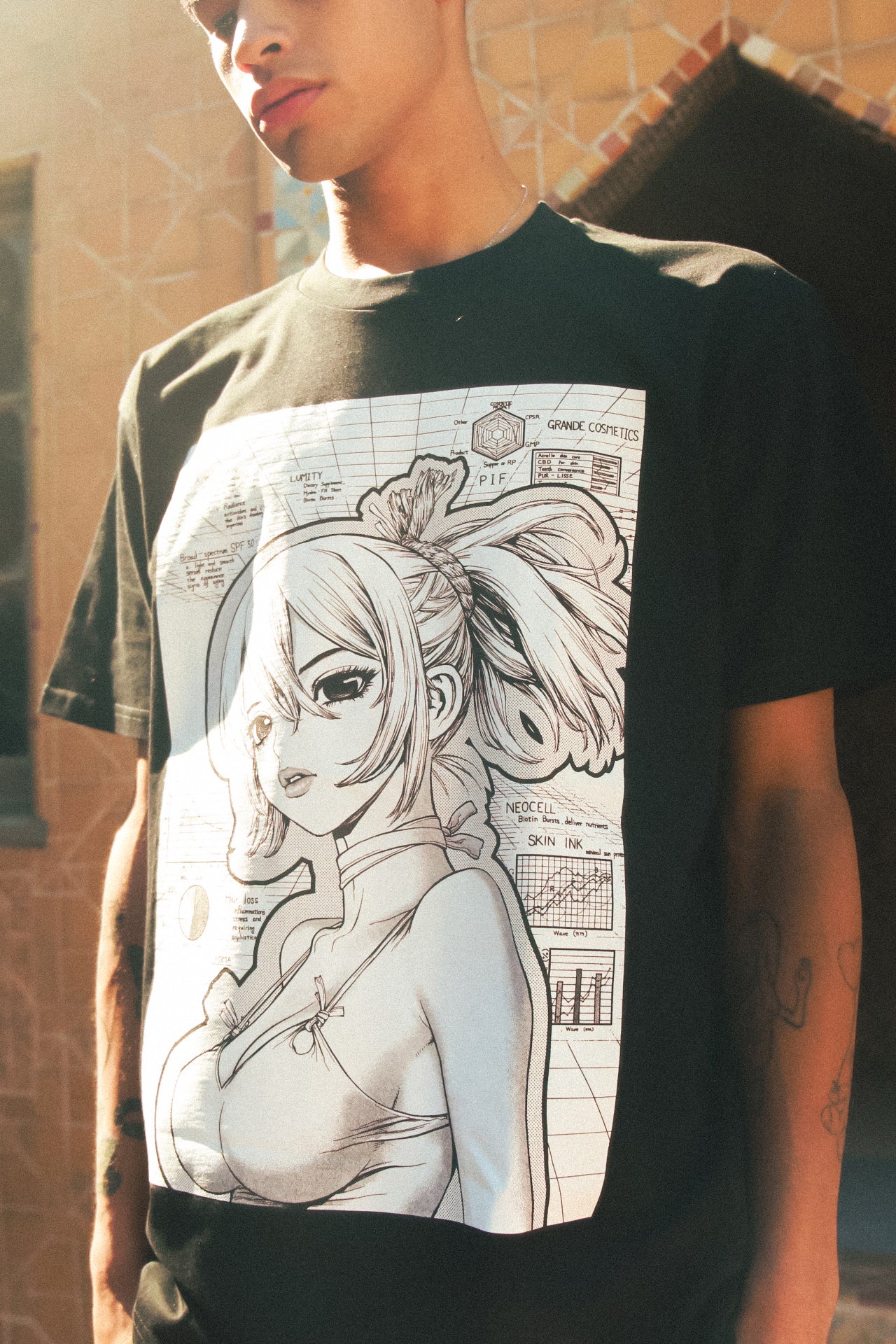 Dr. STONE Kohaku Beauty Science Tee - Black 5 Dr. STONE Kohaku Beauty Science Tee - Black