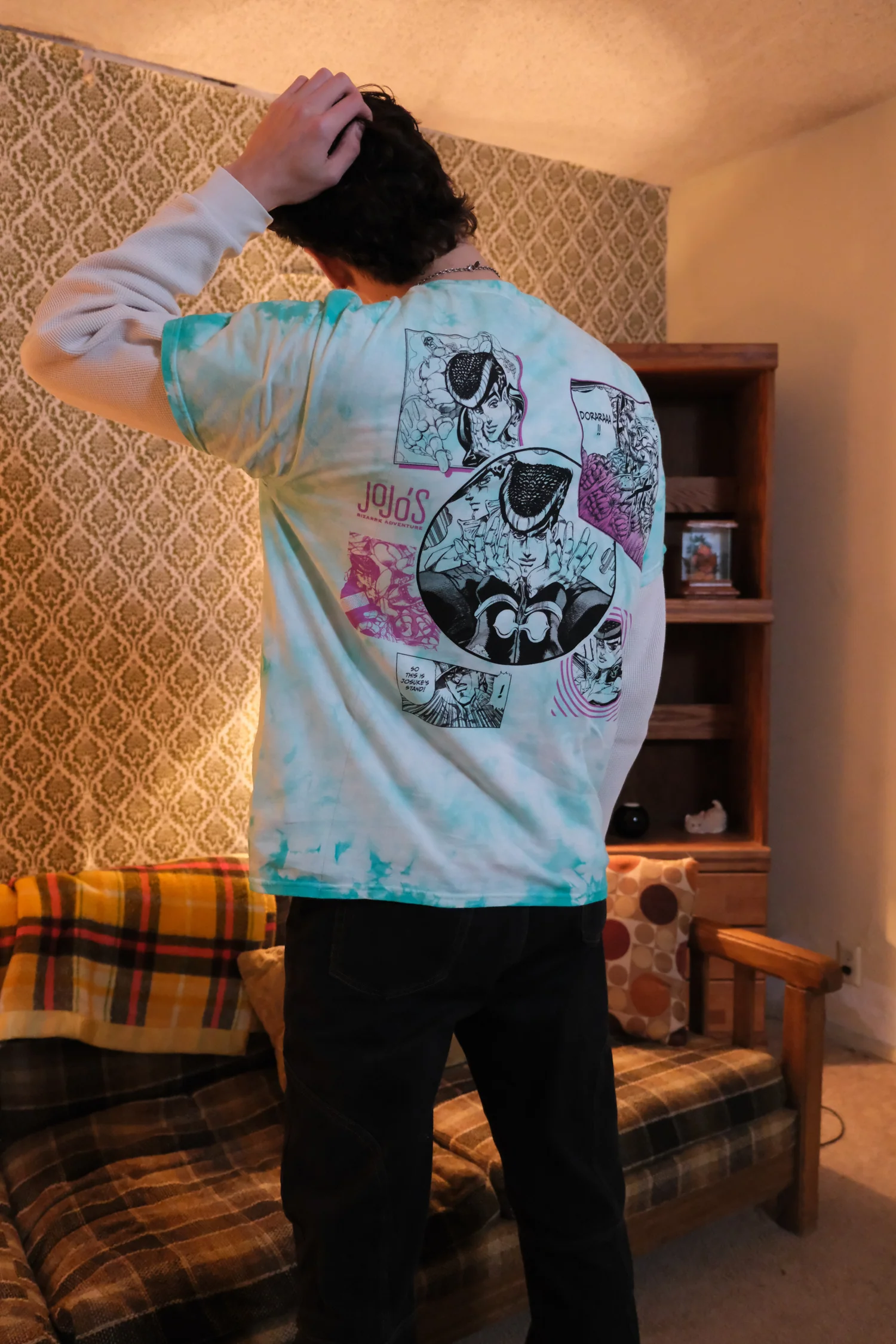 JoJo's Bizarre Adventure: Part 4 Diamond Is Unbreakable Josuke Mineral Wash Tee - Mint Crystal