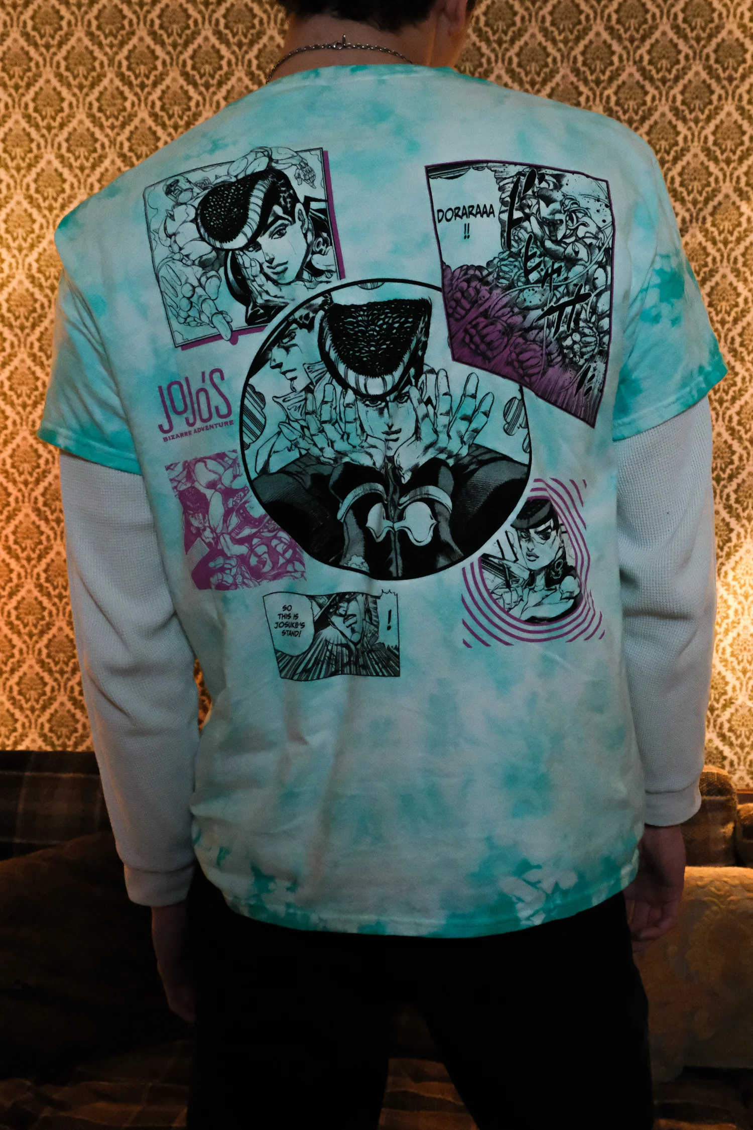 JoJo's Bizarre Adventure: Part 4 Diamond Is Unbreakable Josuke Mineral Wash Tee - Mint Crystal 3 JoJo's Bizarre Adventure: Part 4 Diamond Is Unbreakable Josuke Mineral Wash Tee - Mint Crystal
