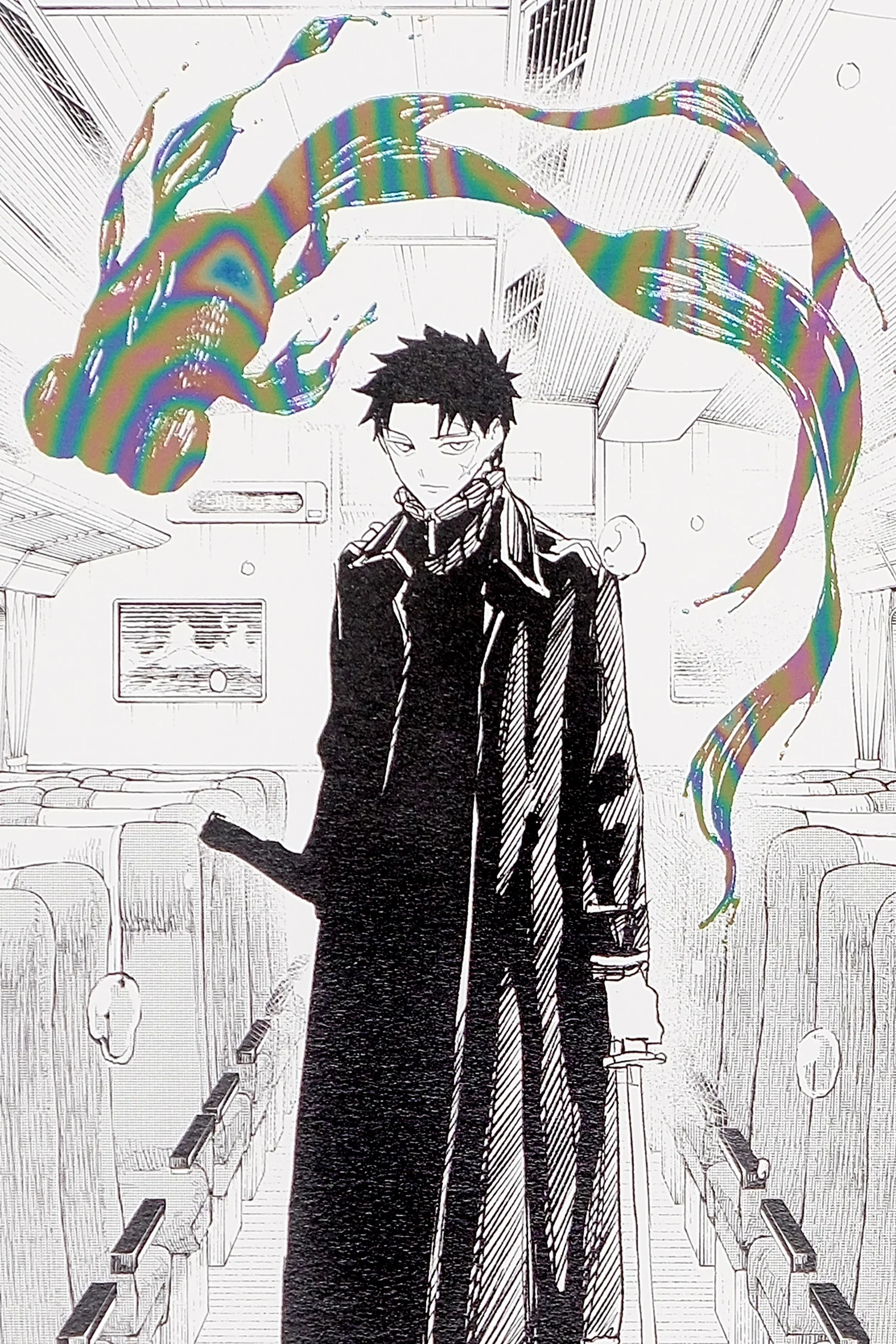 Kagurabachi Manga Panel Art Print with Holographic Details