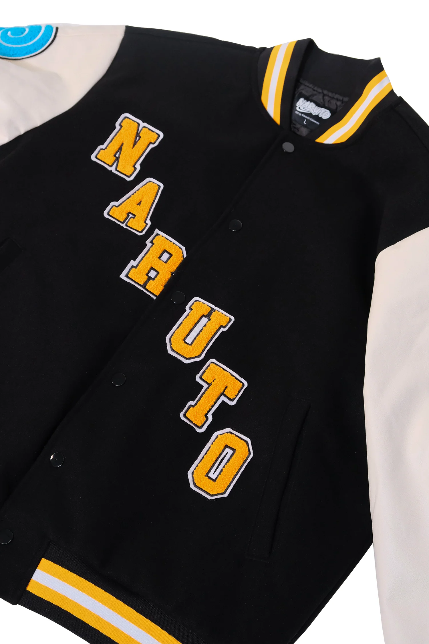Naruto 25th Varsity Jacket - Black 3 Naruto 25th Varsity Jacket - Black