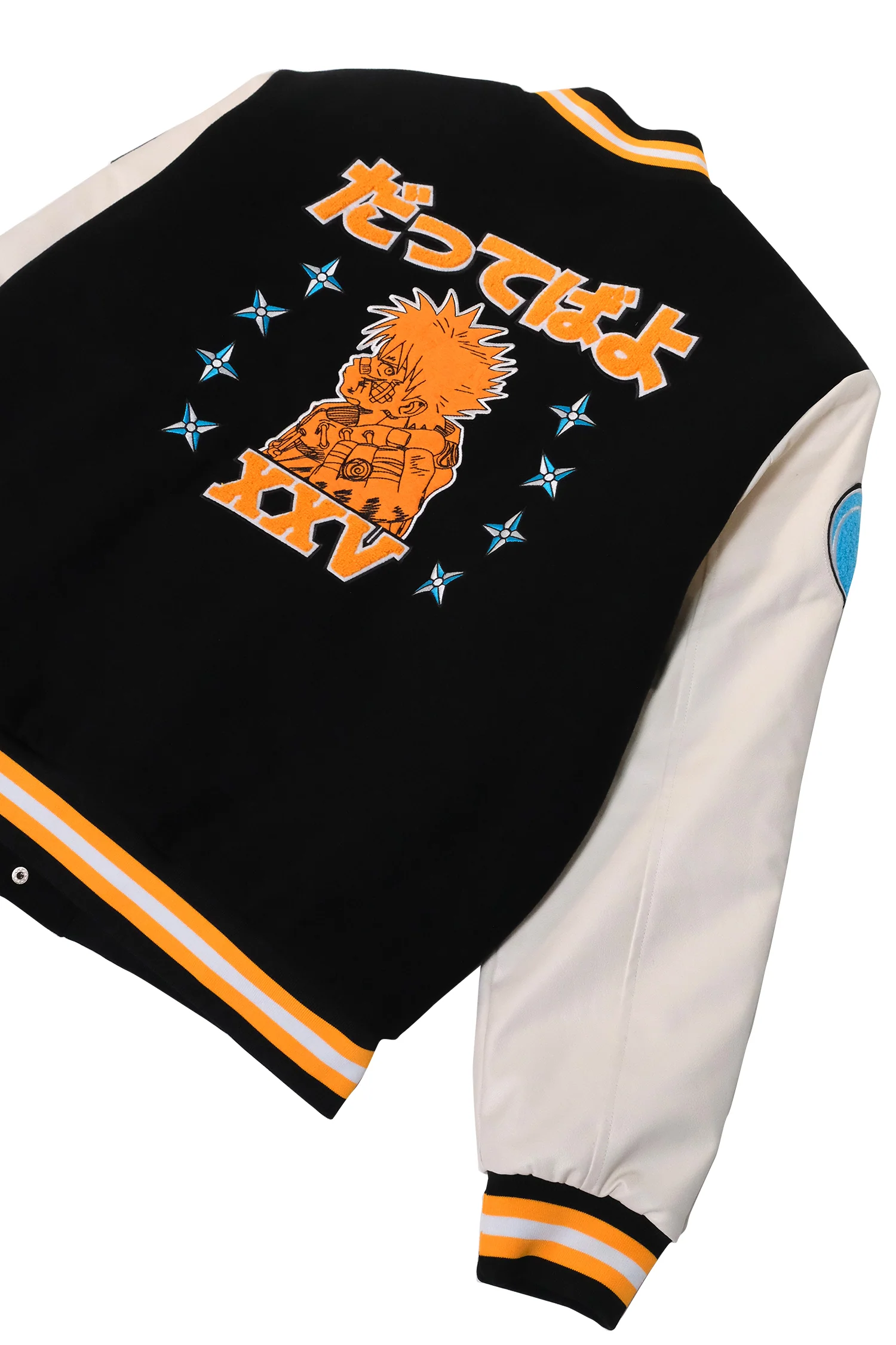 Naruto 25th Varsity Jacket - Black 4 Naruto 25th Varsity Jacket - Black