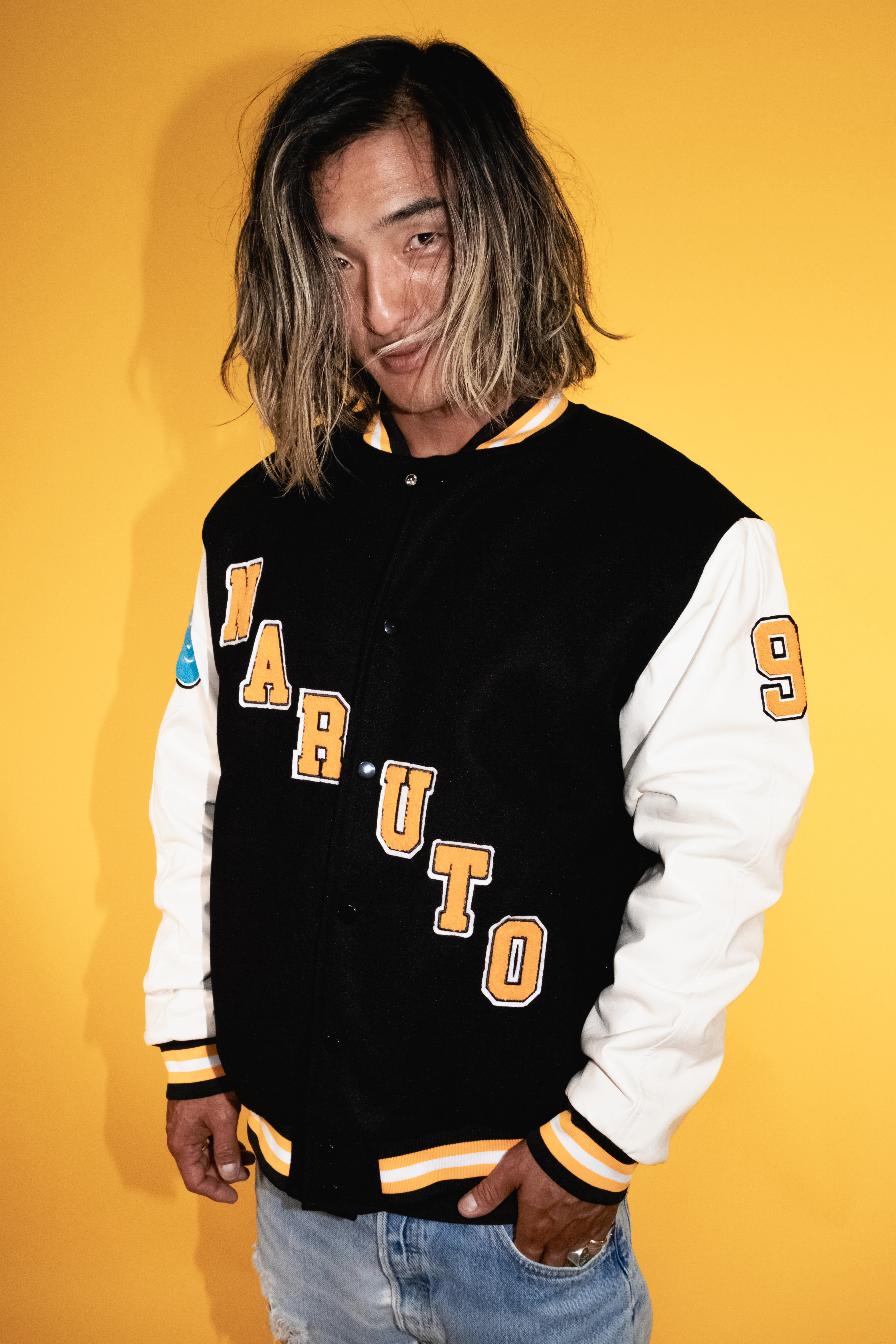 Naruto 25th Varsity Jacket - Black 7 Naruto 25th Varsity Jacket - Black