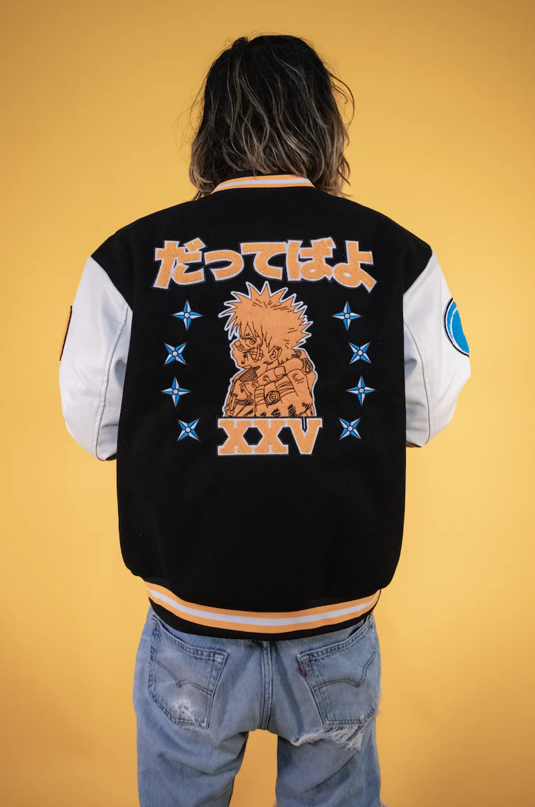 Naruto 25th Varsity Jacket - Black 8 Naruto 25th Varsity Jacket - Black