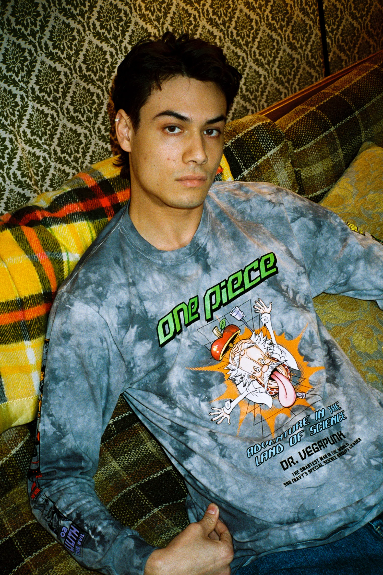 One Piece Vega Punks Mineral Wash LS Tee - Silver Crystal 1 One Piece Vega Punks Mineral Wash LS Tee - Silver Crystal
