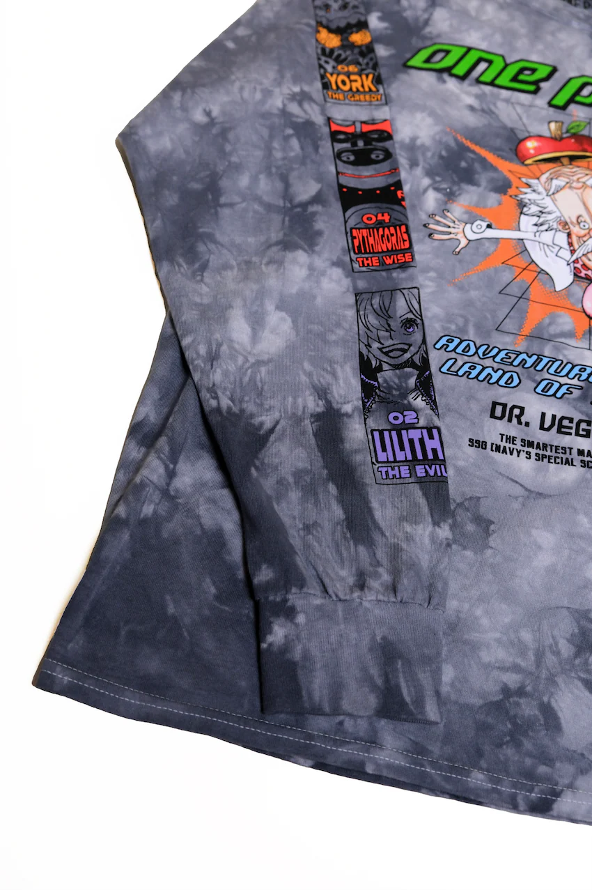 One Piece Vega Punks Mineral Wash LS Tee - Silver Crystal 8 One Piece Vega Punks Mineral Wash LS Tee - Silver Crystal