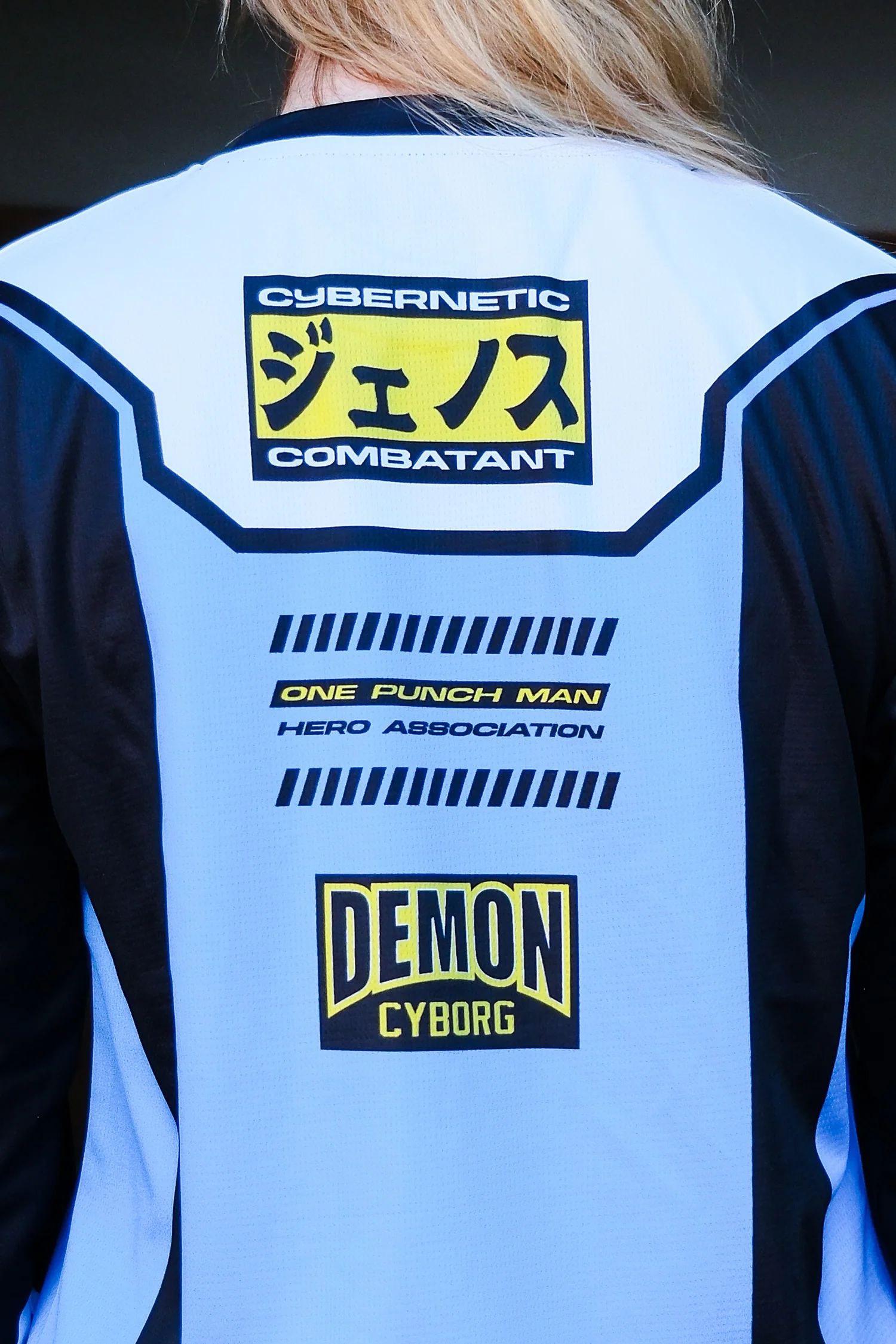 One Punch Man Genos Athletic Top - Black / Blue