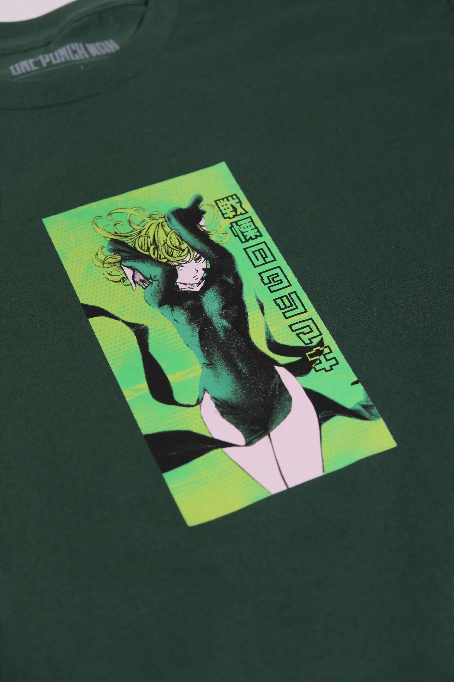 One Punch Man Tornado of Terror Tee - Forest Green 5 One Punch Man Tornado of Terror Tee - Forest Green