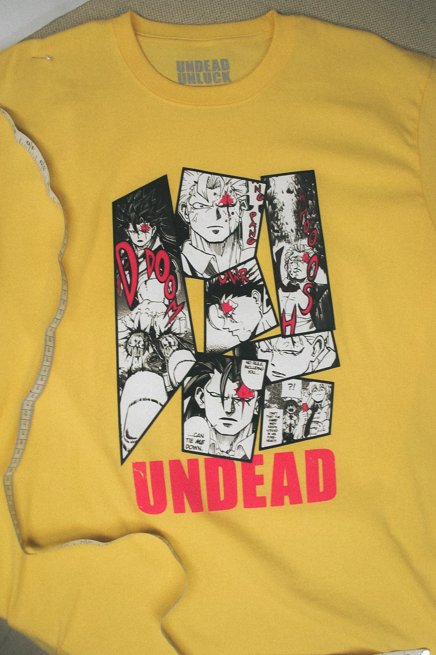 Undead Unluck Victor Arrives Tee - Daffodil Yellow