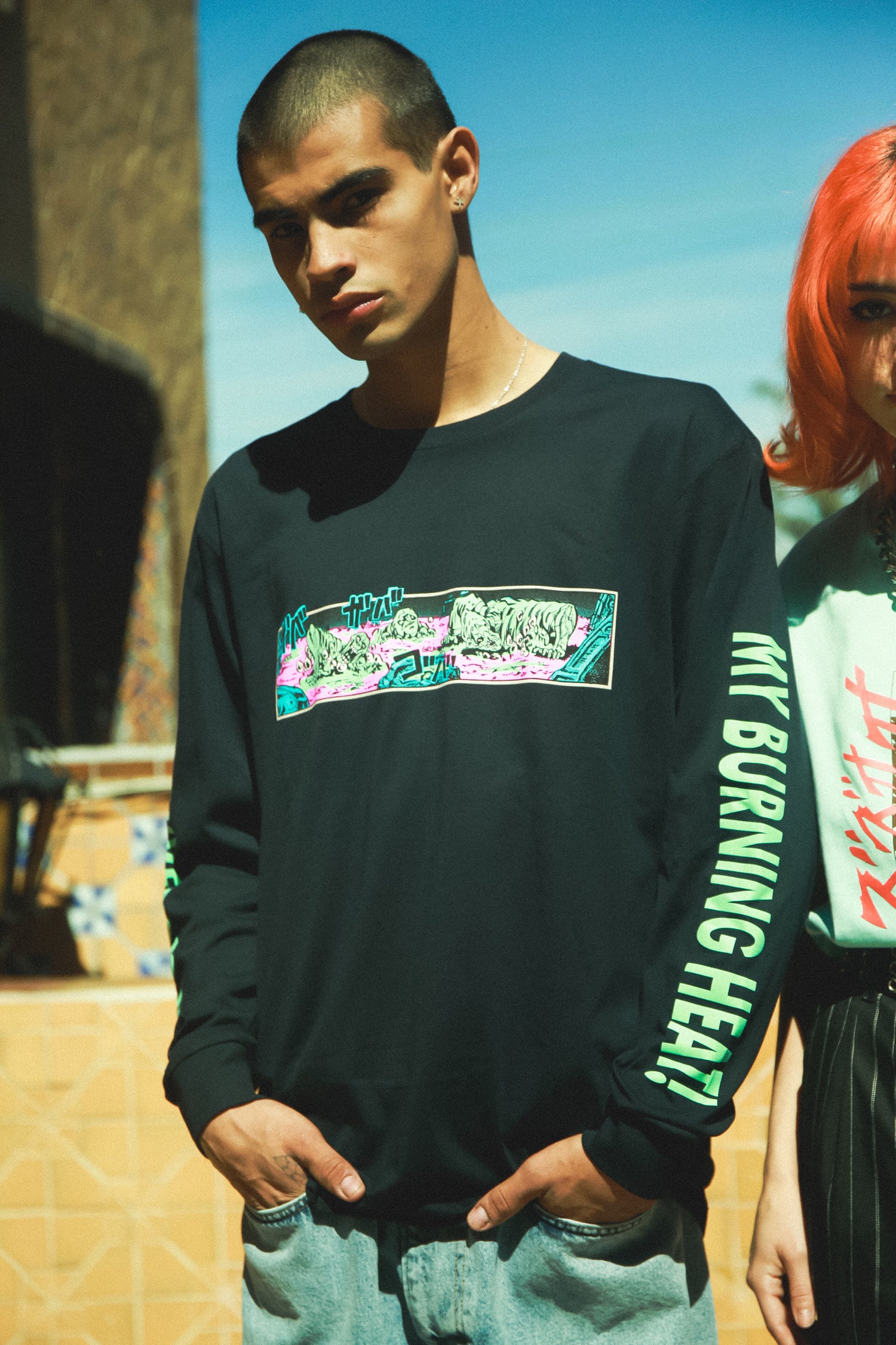 JoJo's Bizarre Adventure Stardust Crusaders Long Sleeve Tee - Navy 6 JoJo's Bizarre Adventure Stardust Crusaders Long Sleeve Tee - Navy