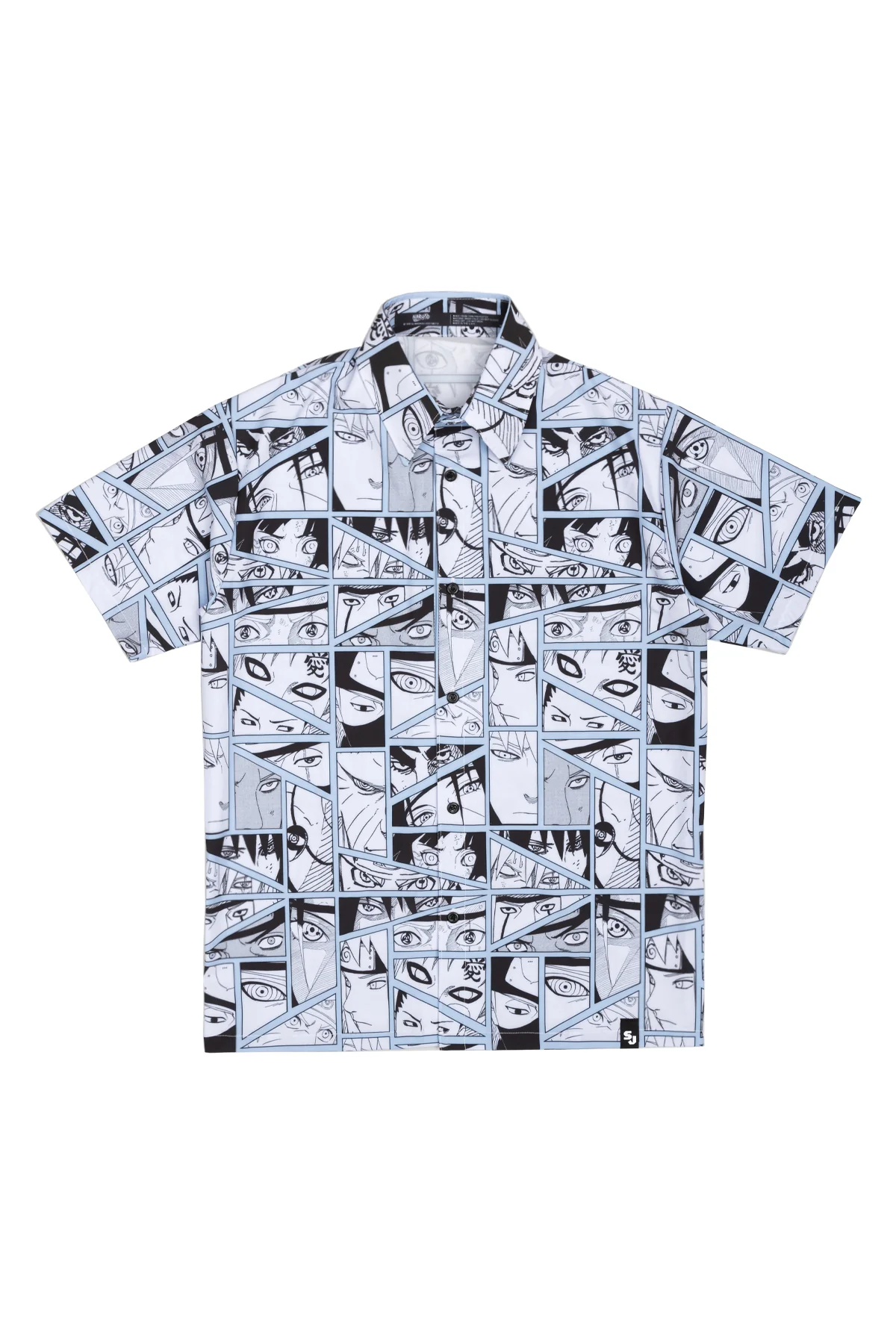 Naruto AOP Button Up Shirt - Light Blue 1 Naruto AOP Button Up Shirt - Light Blue