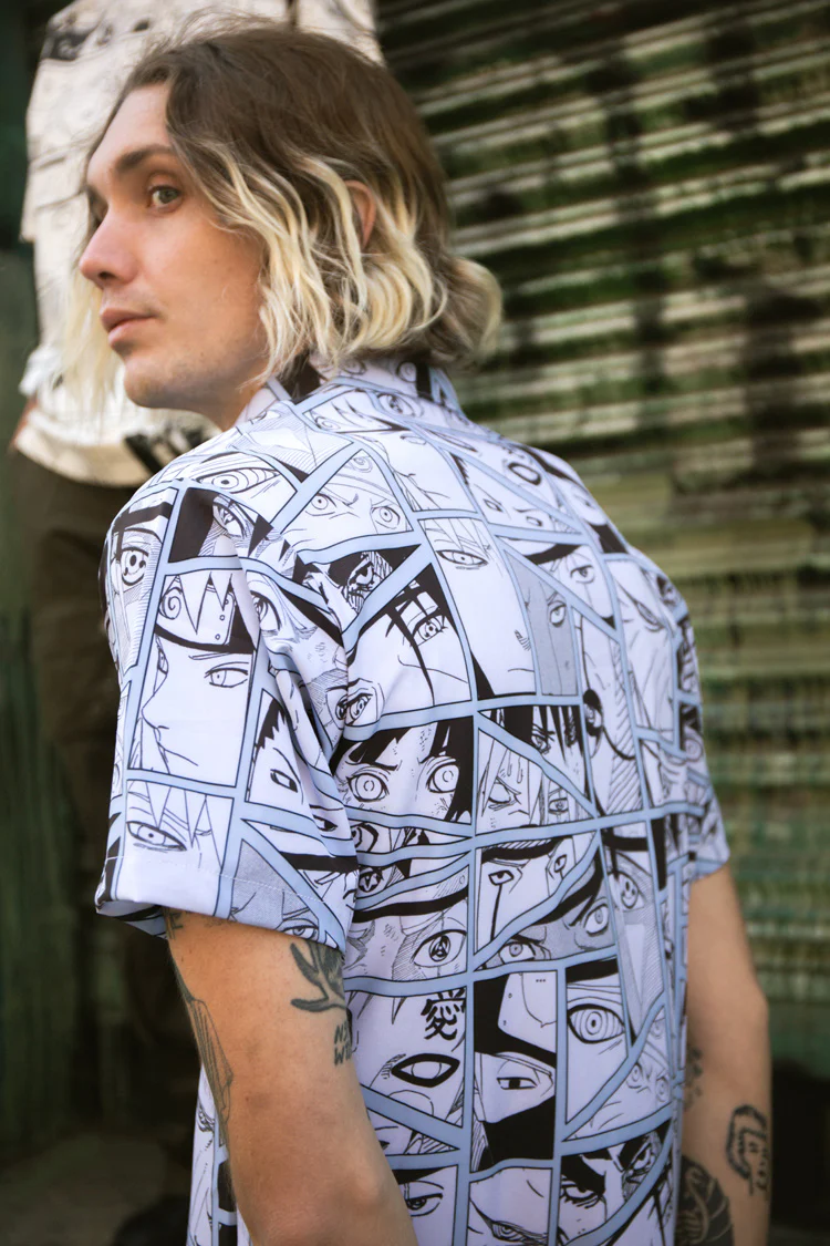 Naruto AOP Button Up Shirt - Light Blue 6 Naruto AOP Button Up Shirt - Light Blue