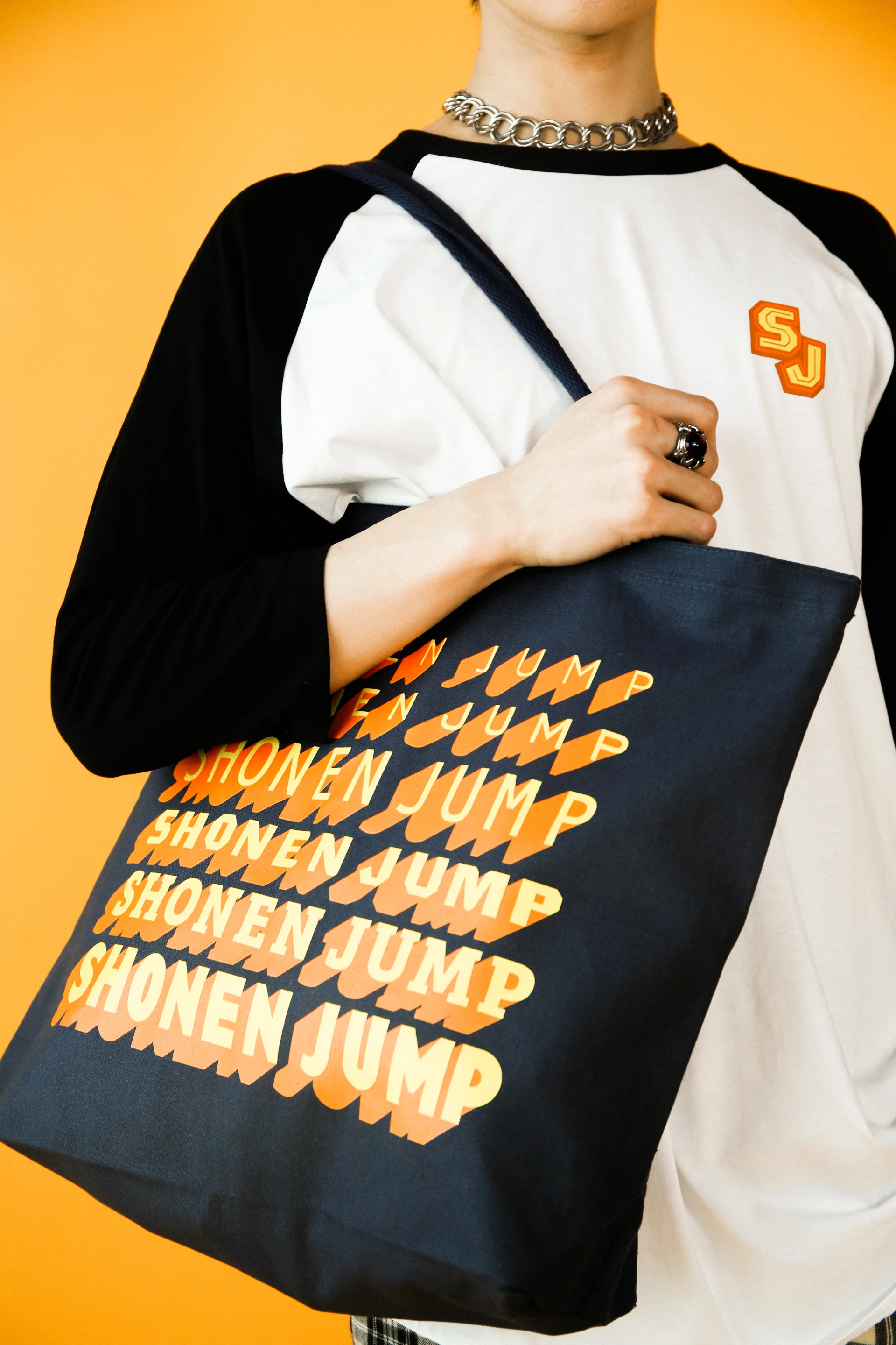 Shonen Jump Logo Stack Tote Bag - Black 3 Shonen Jump Logo Stack Tote Bag - Black