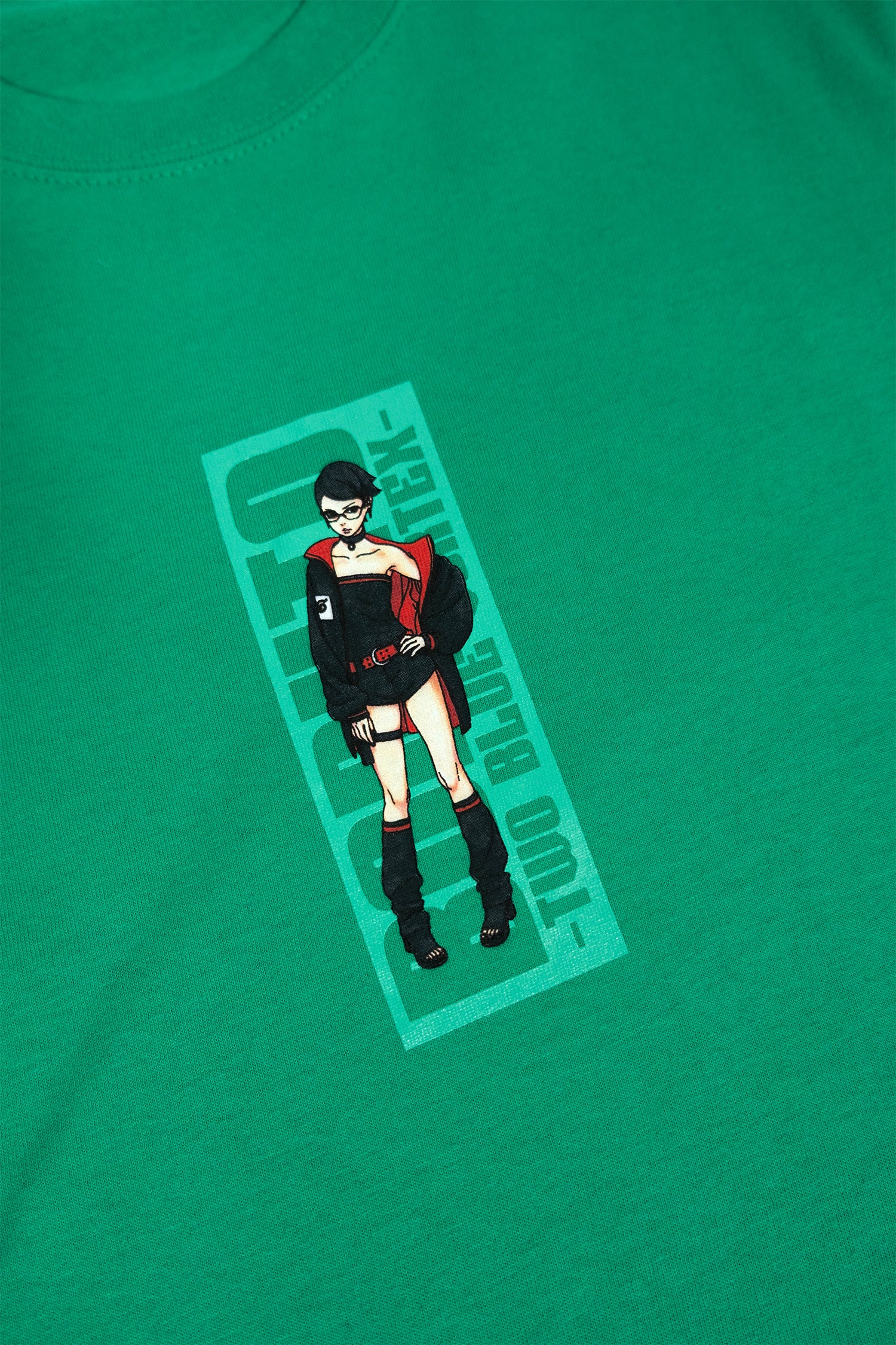 Boruto: Two Blue Vortex Sarada Box Logo Tee - Kelly Green