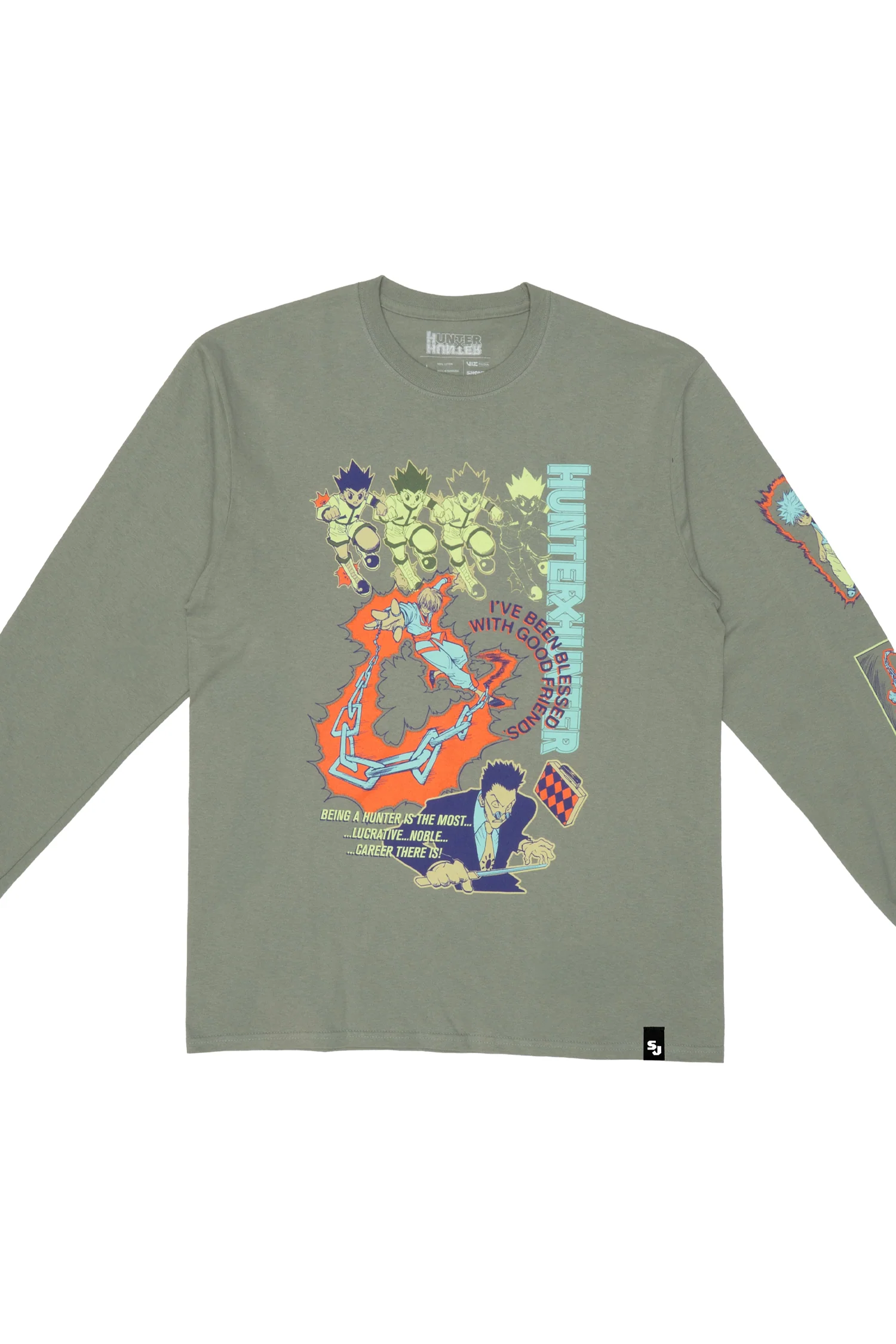 Hunter x Hunter Rookie Hunters LS Tee - Stonewash Green 5 Hunter x Hunter Rookie Hunters LS Tee - Stonewash Green