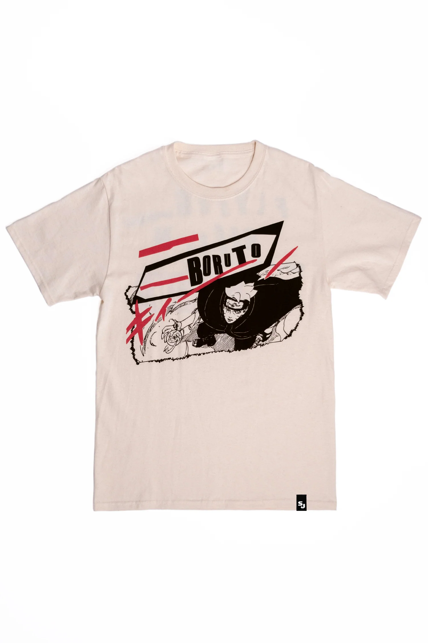 Boruto: Two Blue Vortex Flying Raijin Jutsu Tee - Natural