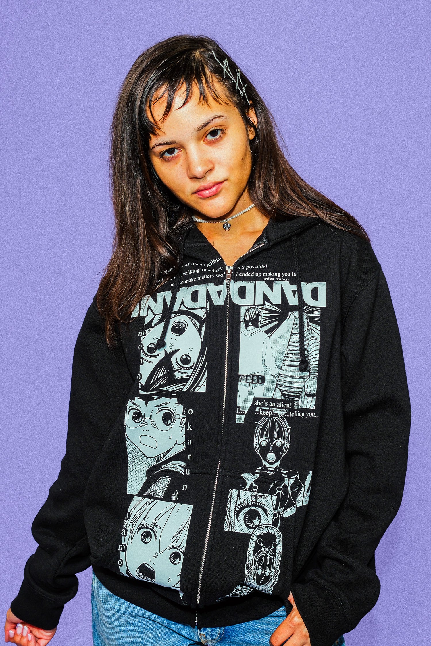 DDD Beware the Aliens Zip Hoodie - Black 1 DDD Beware the Aliens Zip Hoodie - Black