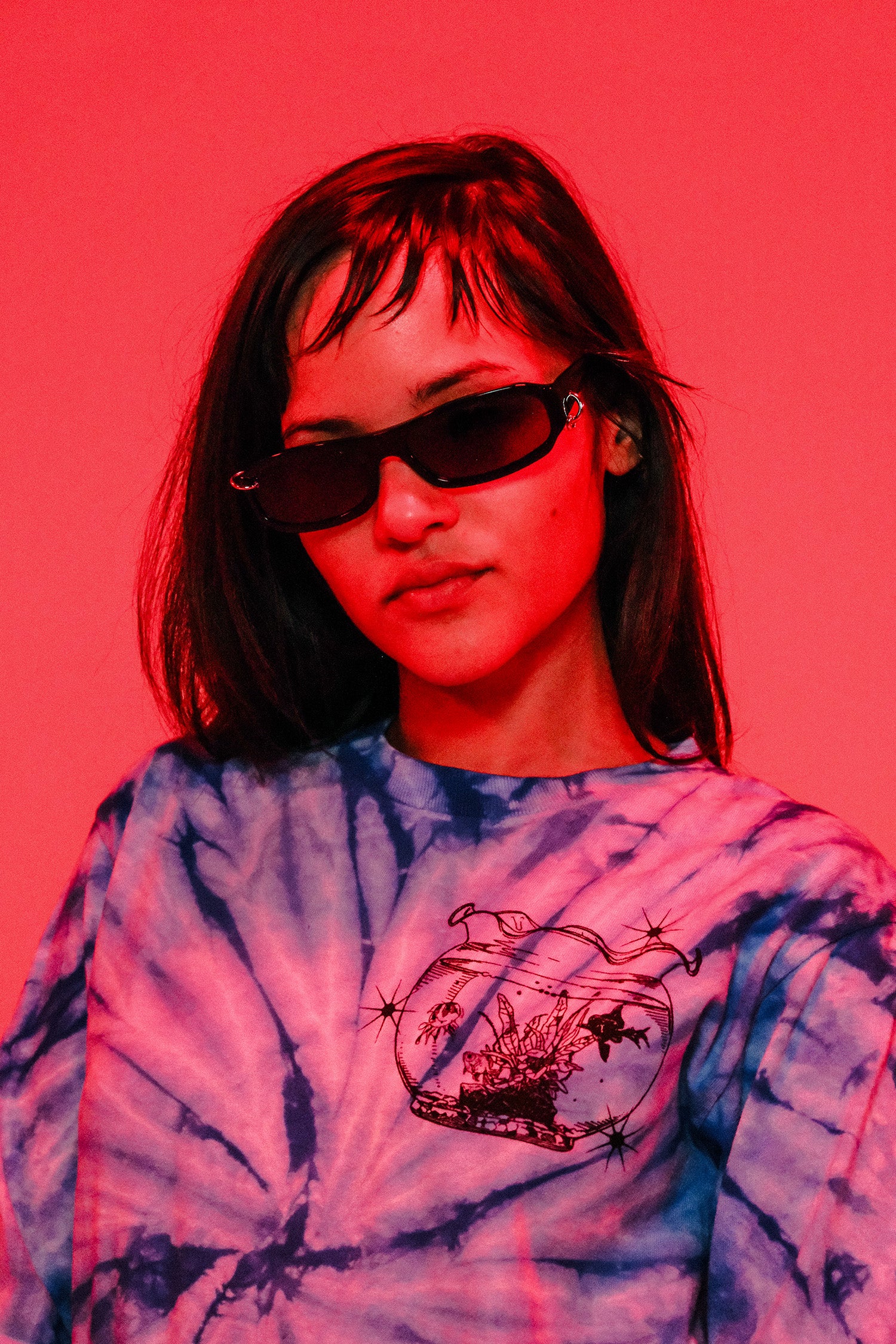 Kagurabachi Goldfish Tie-Dye LS Tee - Blue Tie-Dye 2 Kagurabachi Goldfish Tie-Dye LS Tee - Blue Tie-Dye