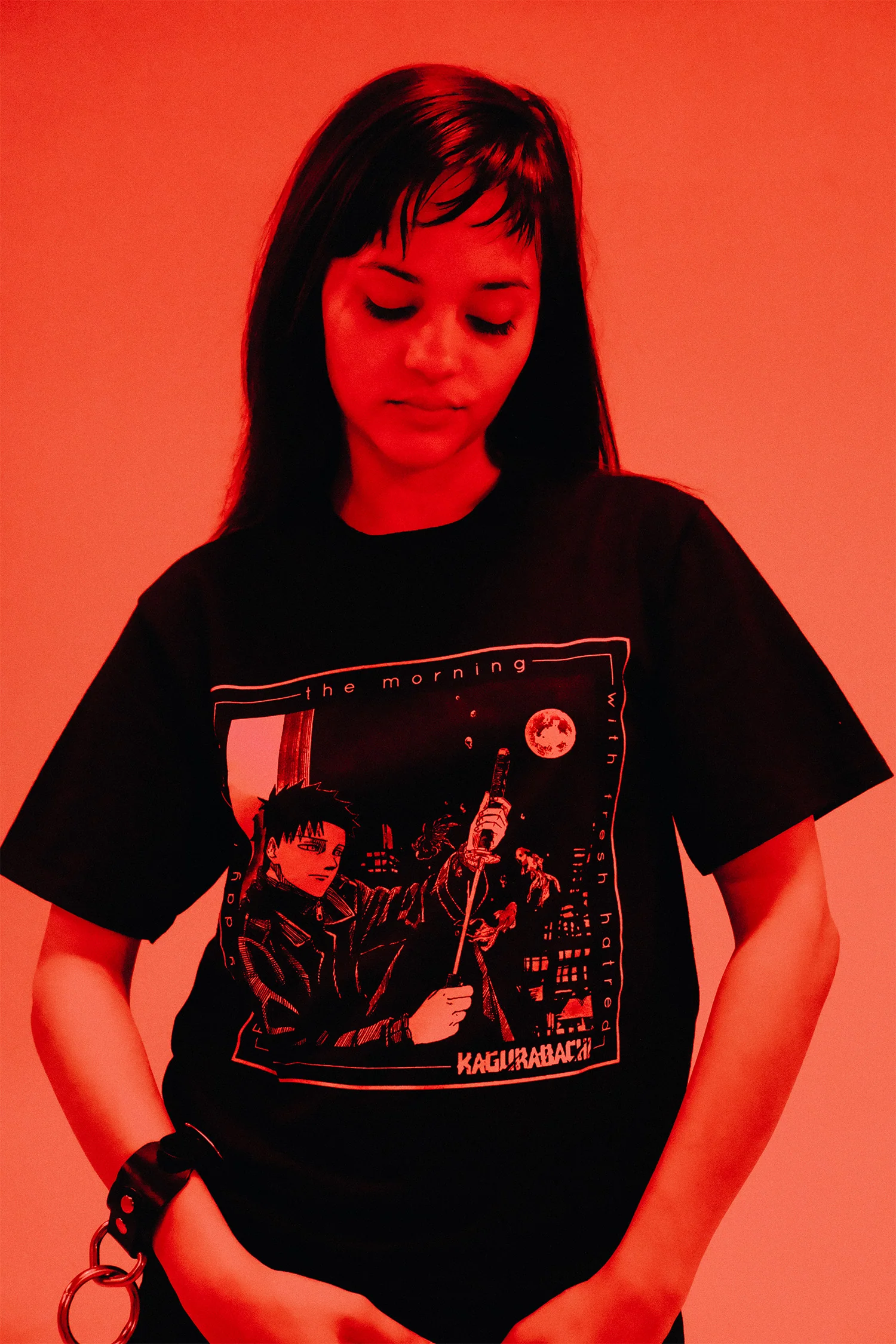 Kagurabachi Hatred for Breakfast Tee - Black