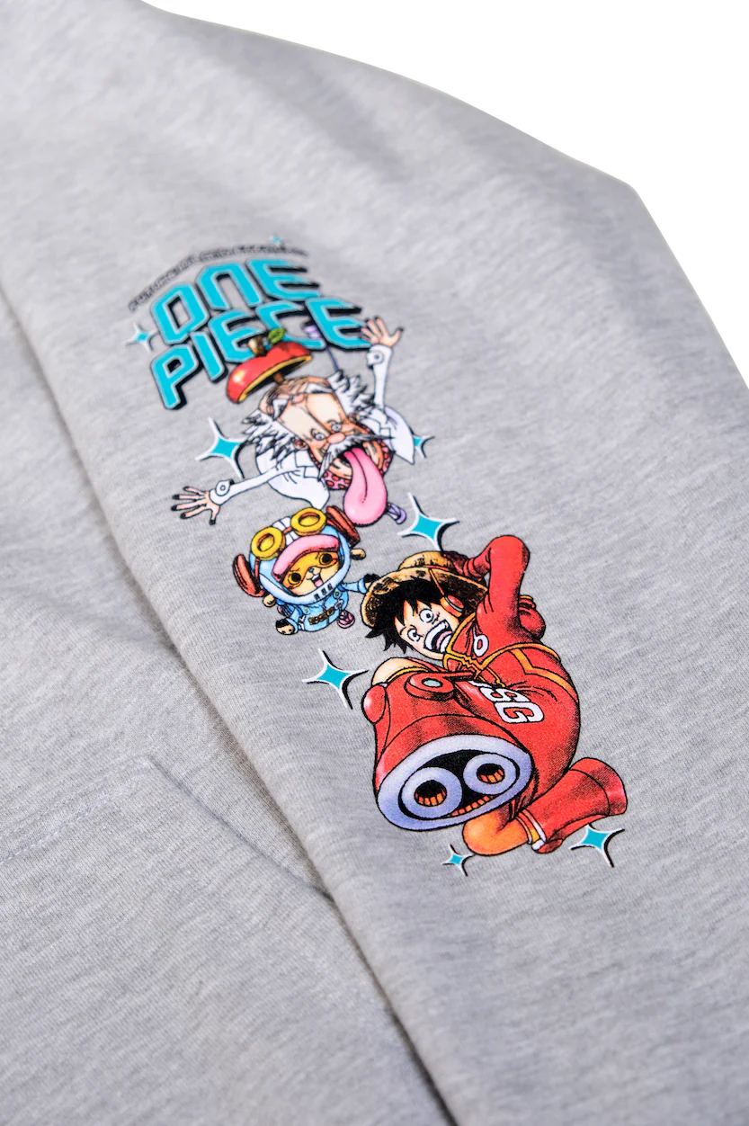 One Piece Egghead Adventures Pullover Hoodie - Grey Heather 3 One Piece Egghead Adventures Pullover Hoodie - Grey Heather
