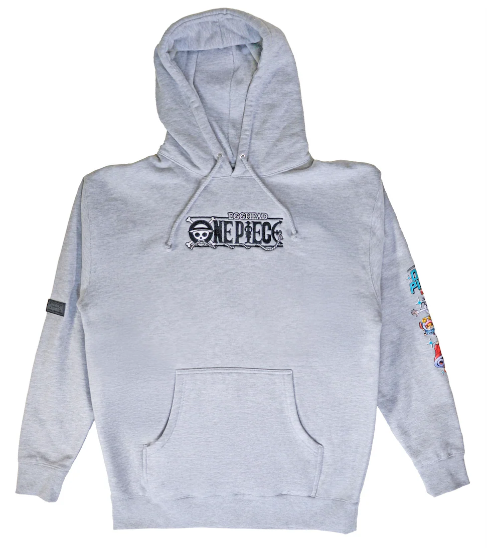 One Piece Egghead Adventures Pullover Hoodie - Grey Heather 4 One Piece Egghead Adventures Pullover Hoodie - Grey Heather