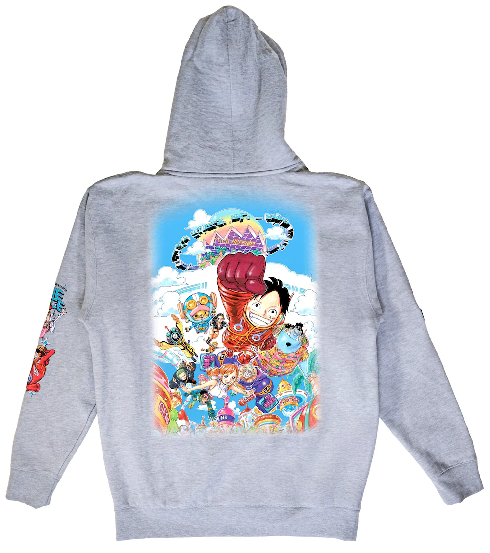 One Piece Egghead Adventures Pullover Hoodie - Grey Heather 6 One Piece Egghead Adventures Pullover Hoodie - Grey Heather