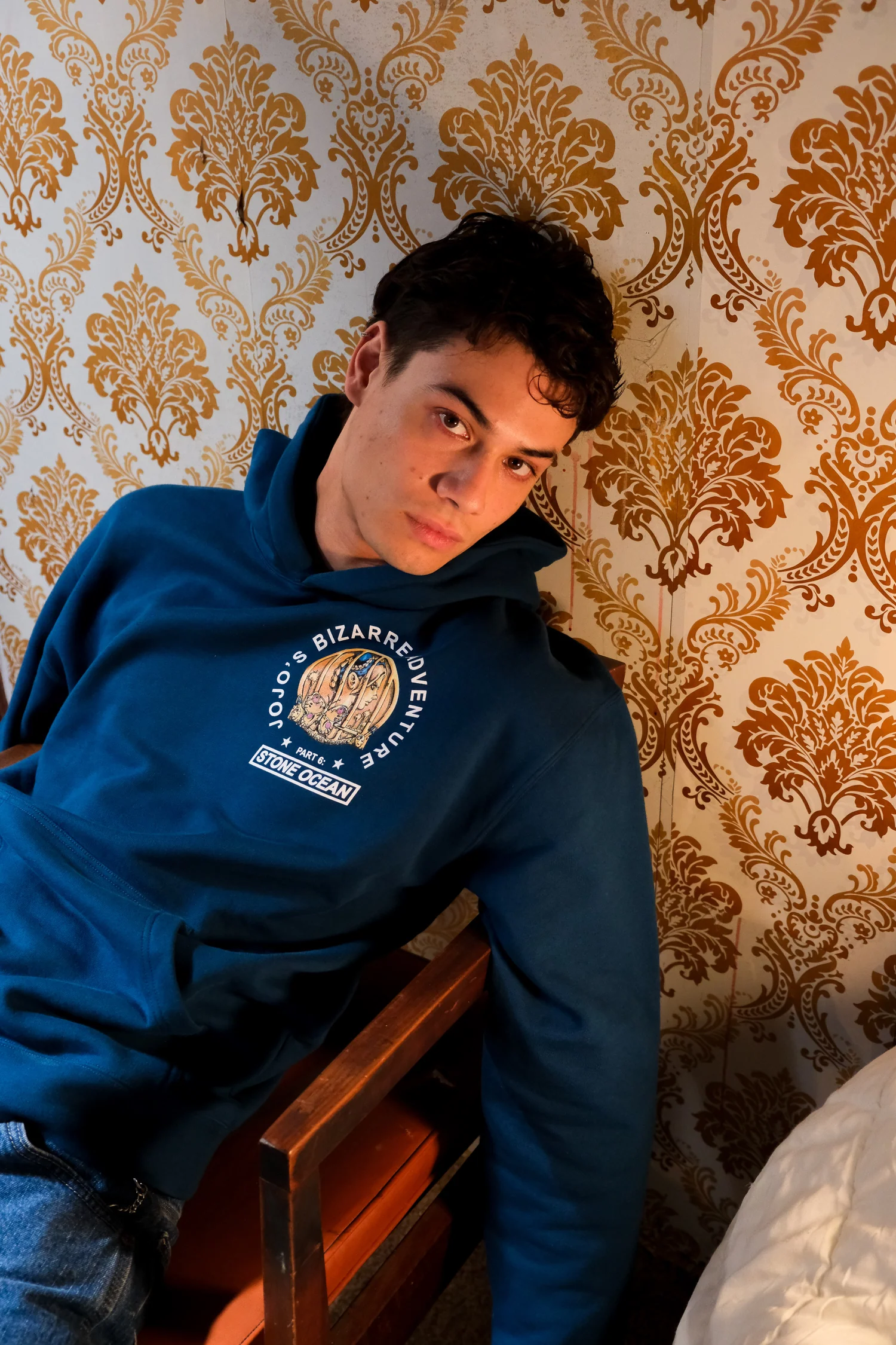 JoJo's Bizarre Adventure: Part 6 Stone Ocean Pull Over Hoodie - Posideon Blue 2 JoJo's Bizarre Adventure: Part 6 Stone Ocean Pull Over Hoodie - Posideon Blue