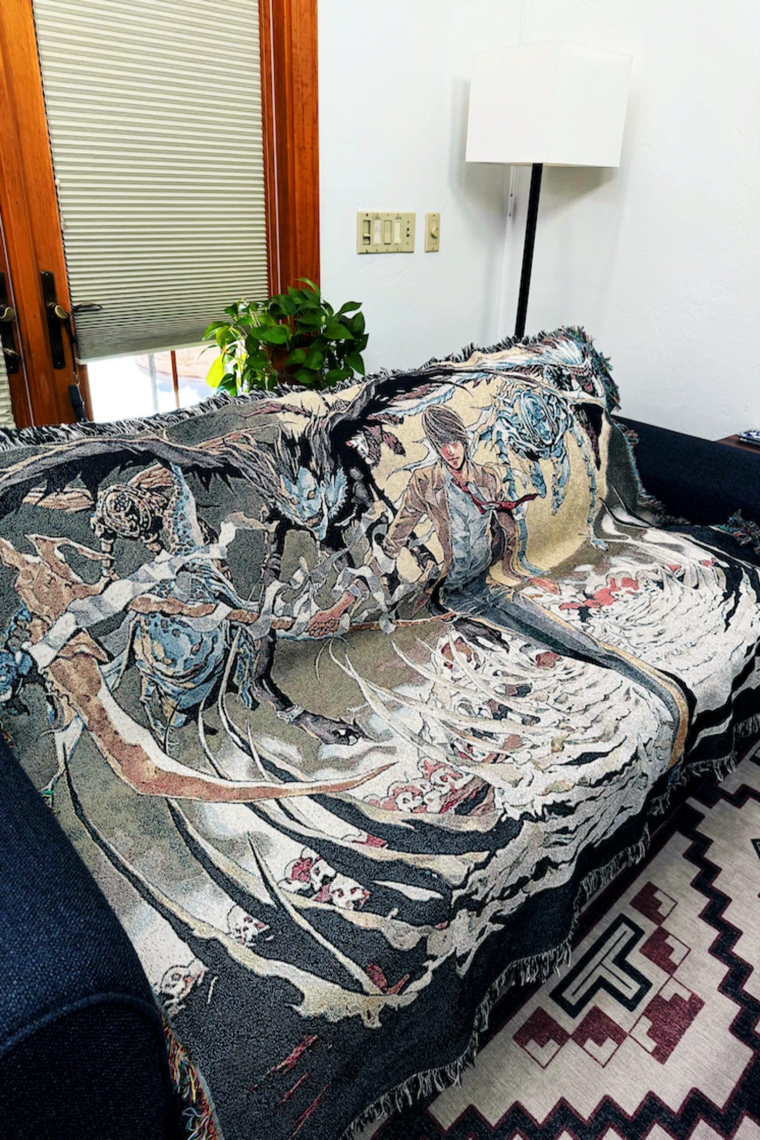 Death Note Shinigami Woven Tapestry Blanket 1 Death Note Shinigami Woven Tapestry Blanket