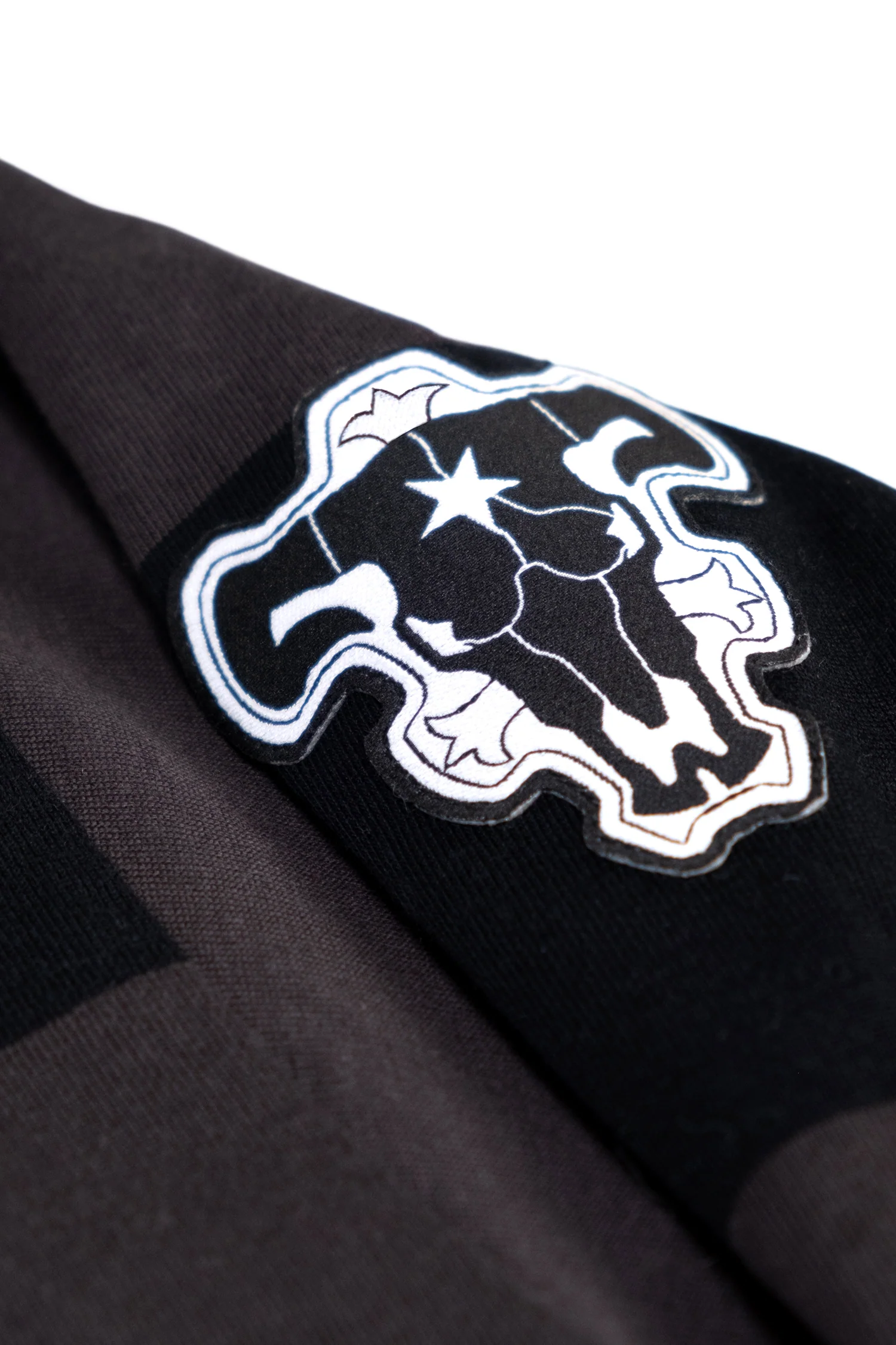 Black Clover Logo Striped Rugby - Black/Grey