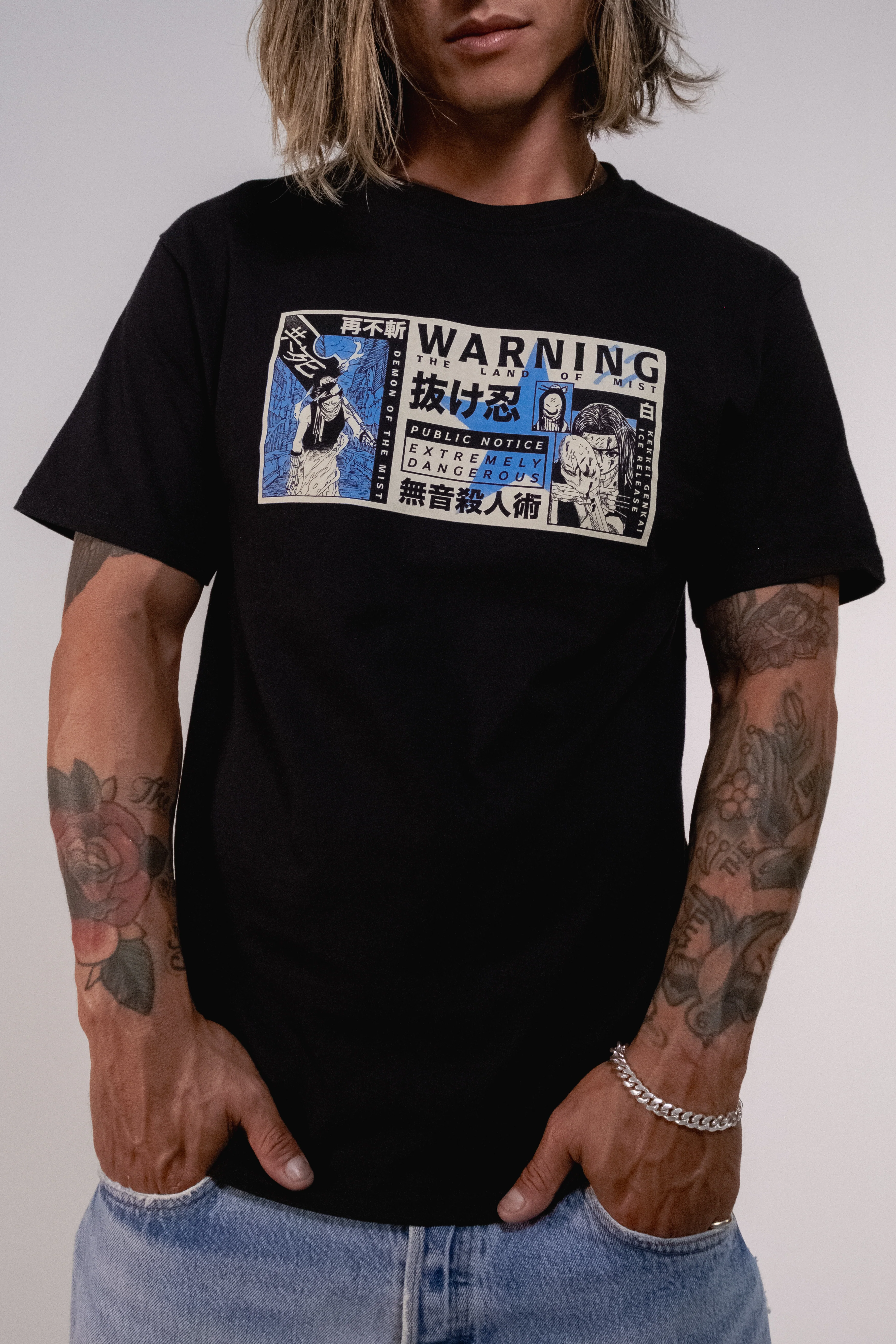 Naruto 25th Haku & Zabuza Tee - Black 2 Naruto 25th Haku & Zabuza Tee - Black